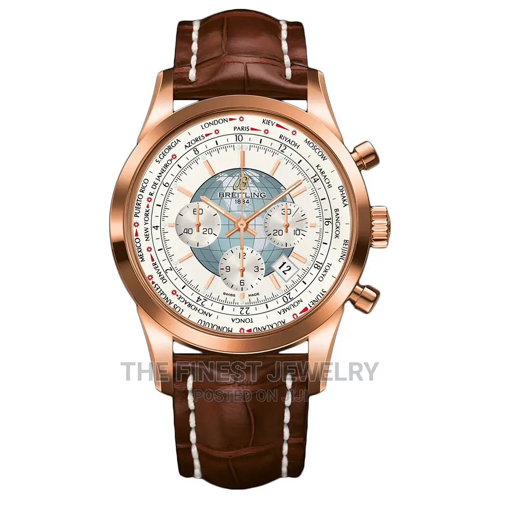Breitling Transocean Chronograph Men’S Rose Gold-Tone Quartz