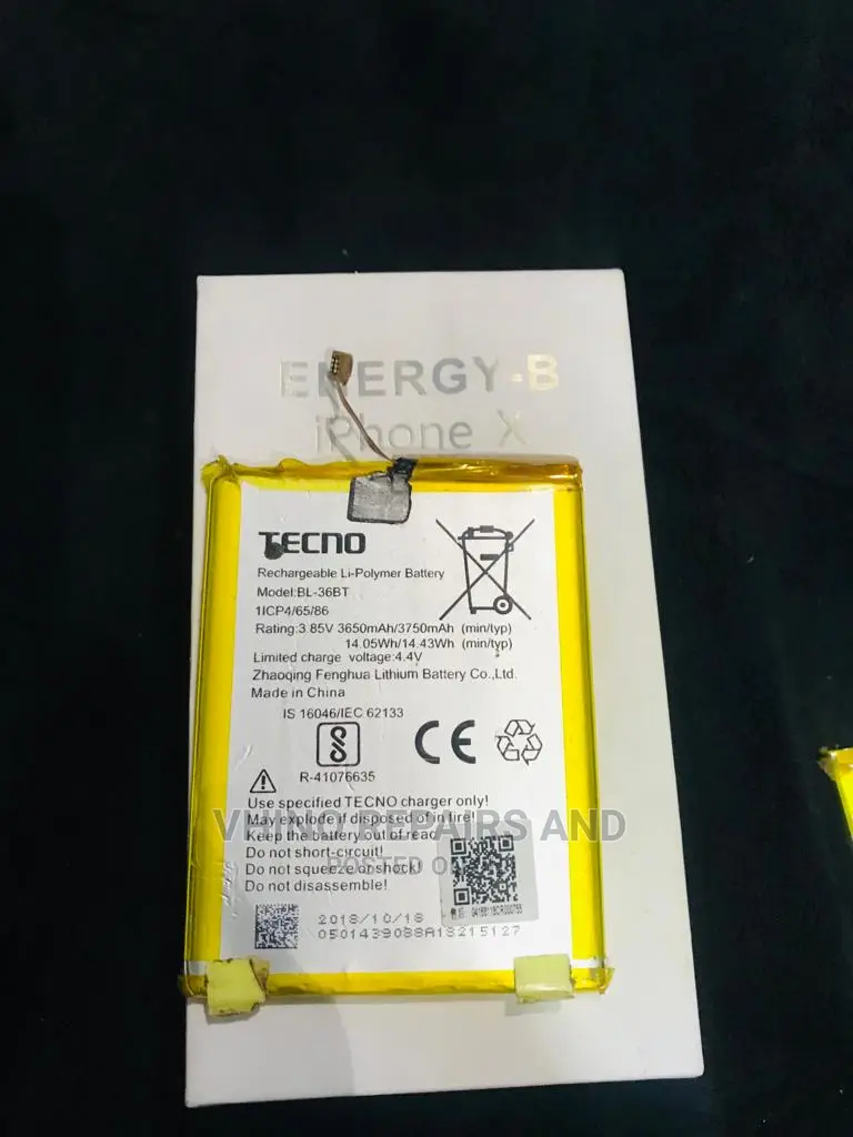 Original Techno Spark 5 Battery( VHINO PHONES)