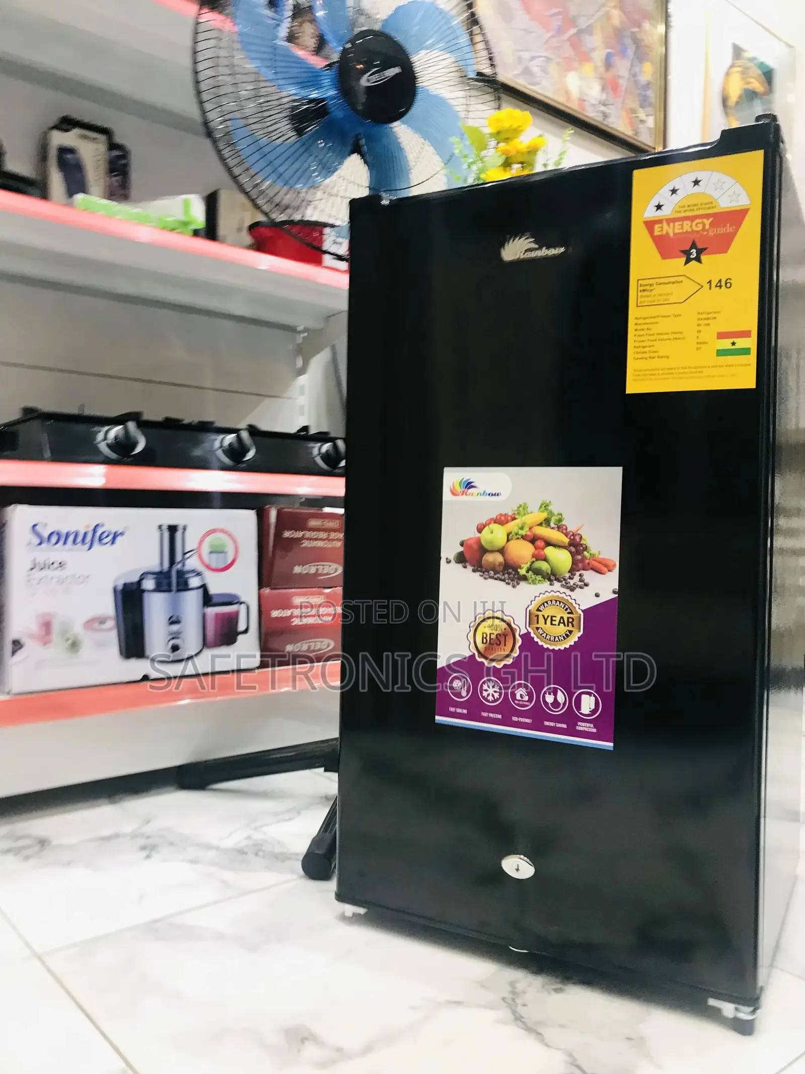  Rainbow New Fridge Singledoor 80L Topfreezer Tabletop