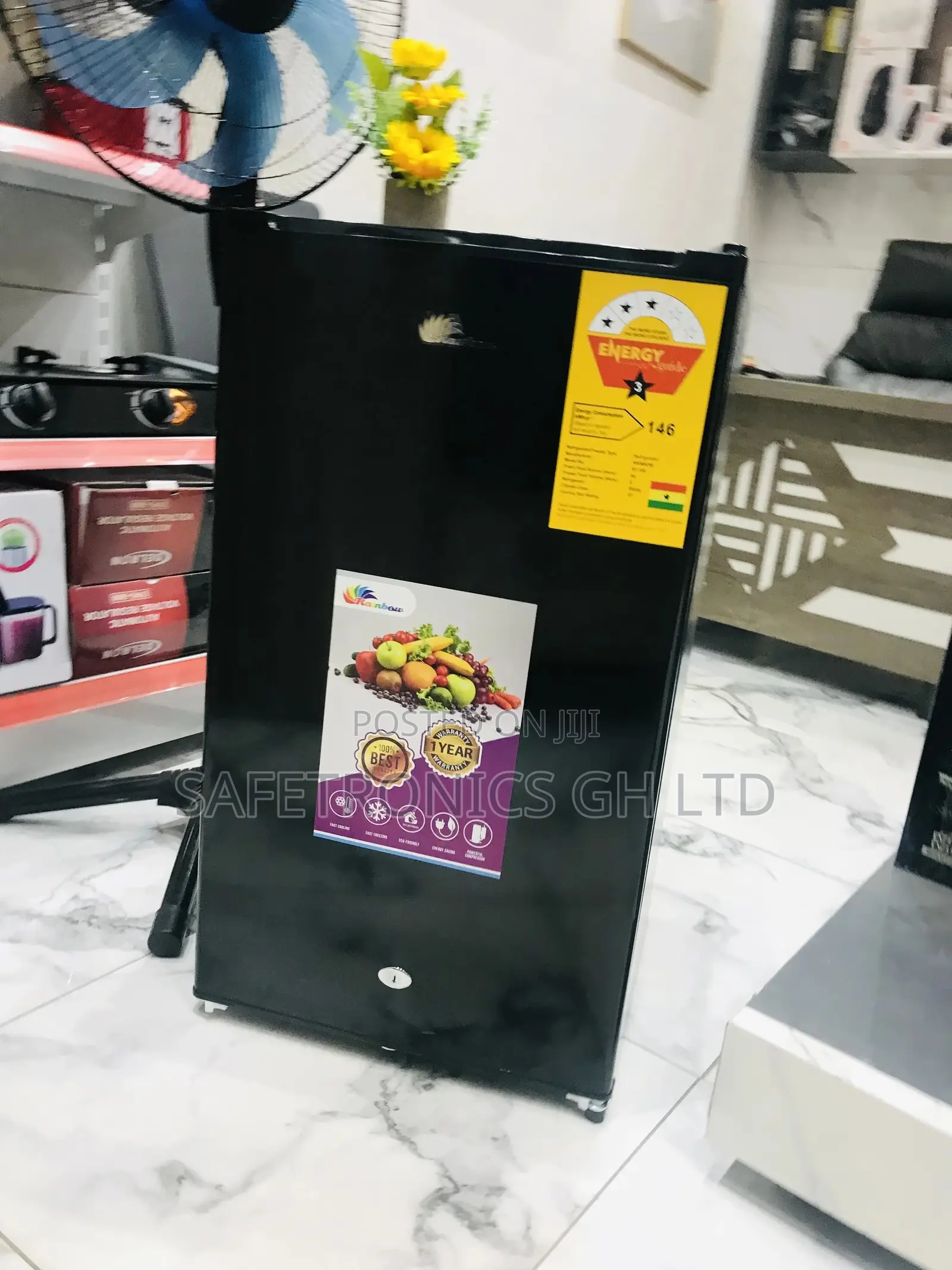 Topfreezer Tabletop Singledoor 80L Rainbow Fridge