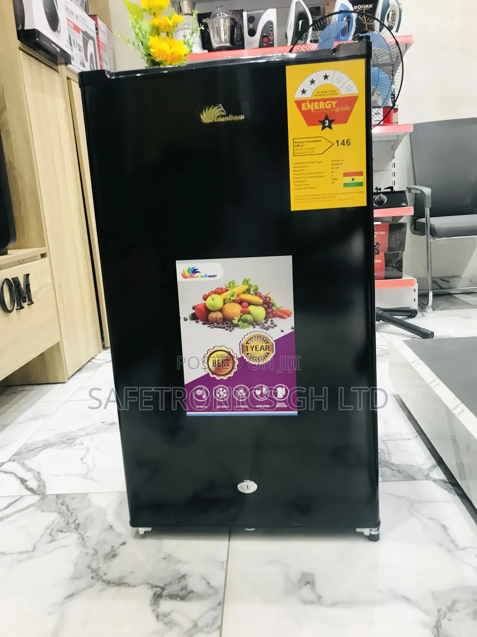 80L Lastest Rainbow Tabletop Topfreezer Singledoor Fridge