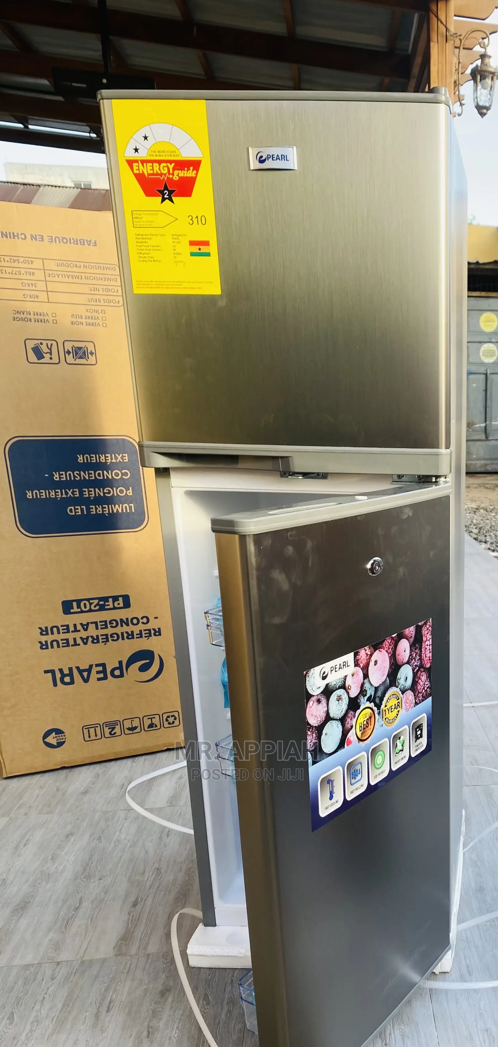 Extremely Quality Pearl Pf 20T 2door Refrigerator(DarkGray)