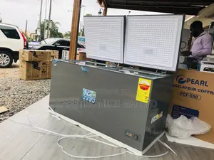 Gray Adjustable Pearl Doubledoor PCF-550 Chestfreezer