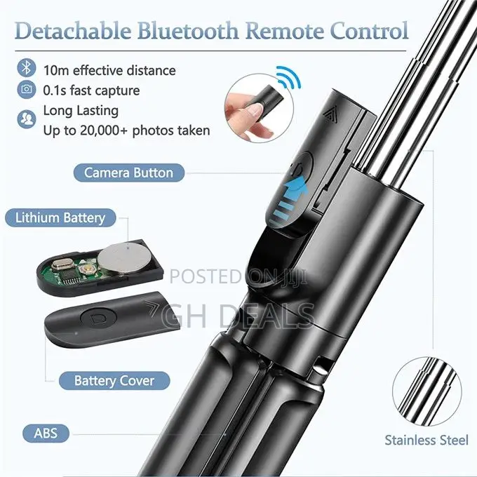 Wireless Bt Remote Fill Light Multifunc Tripod Portable Hand