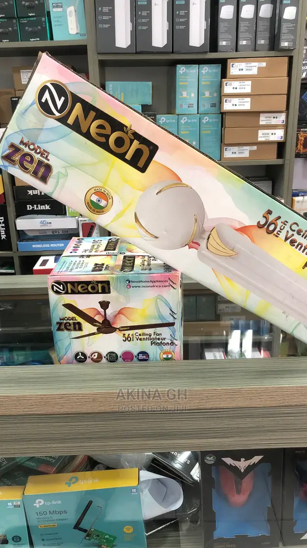 Neon 56 Inch Long Blade Ceiling Fan 2
