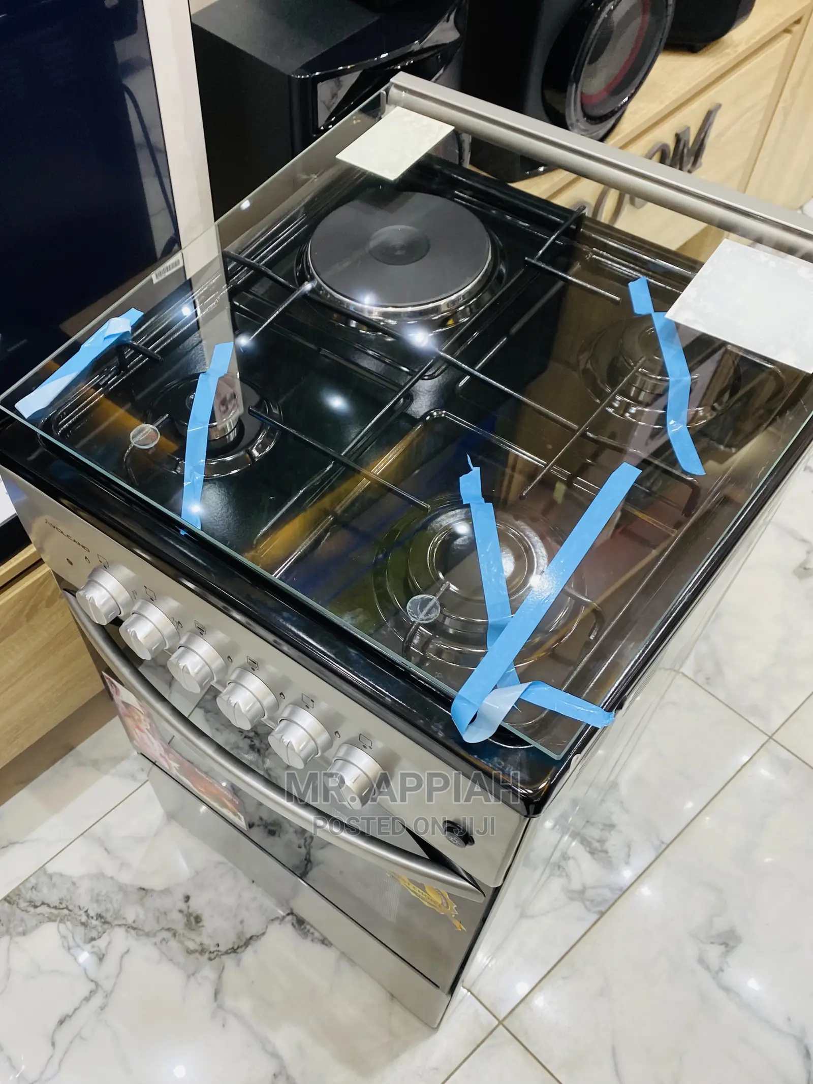 Extremely Quality 50x50 Volcano1electric + 3gas Cooker,Gray