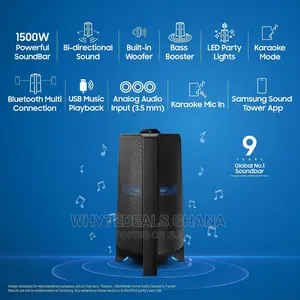 Samsung 1500watts Powerful Party Sound Tower-Bluetooth USB