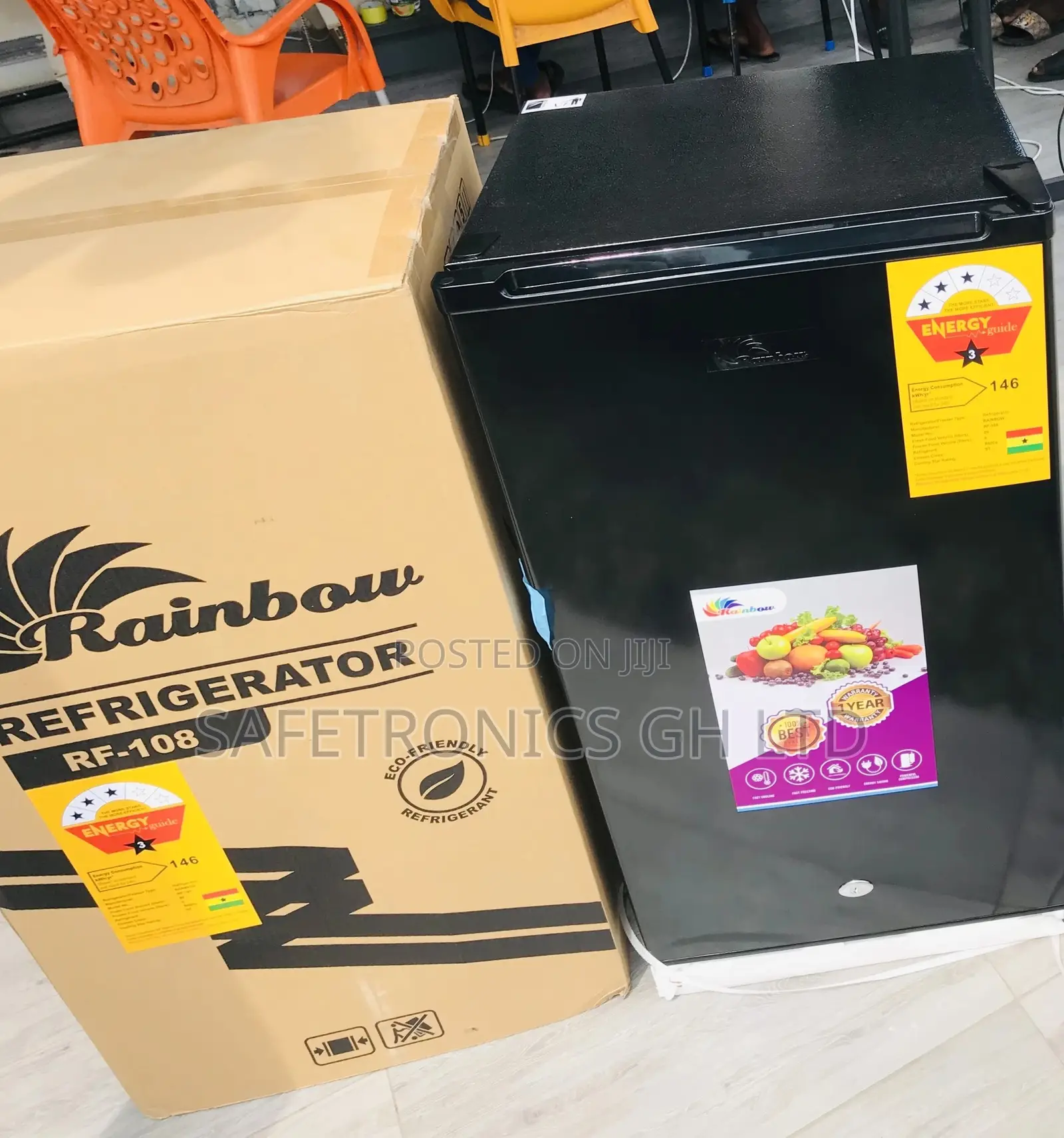 92L Singledoor Rainbow Topfreezer Tabletop Durable