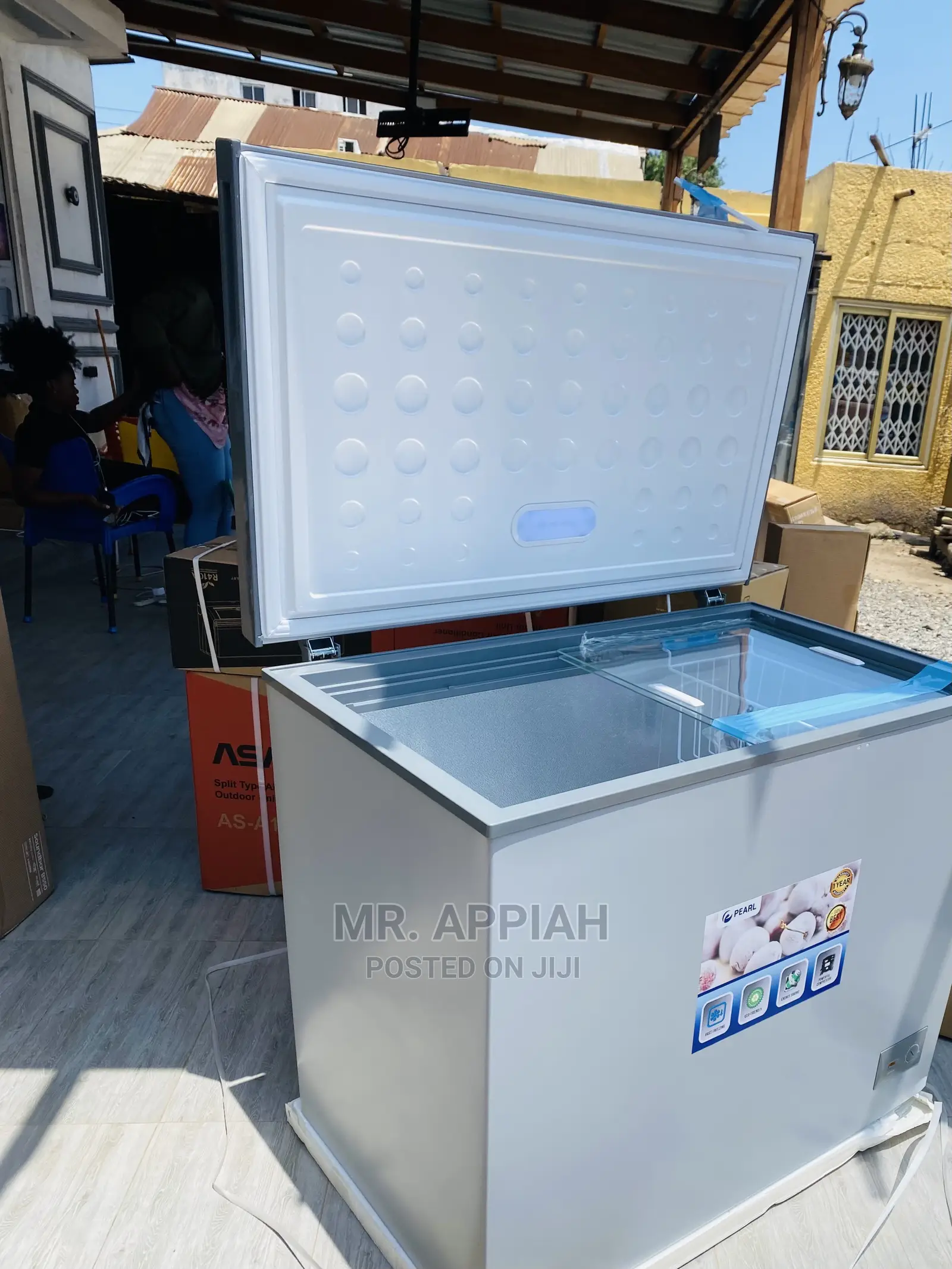 Original Pearl PCF-208 Single Door Chest Freezer(Gray).