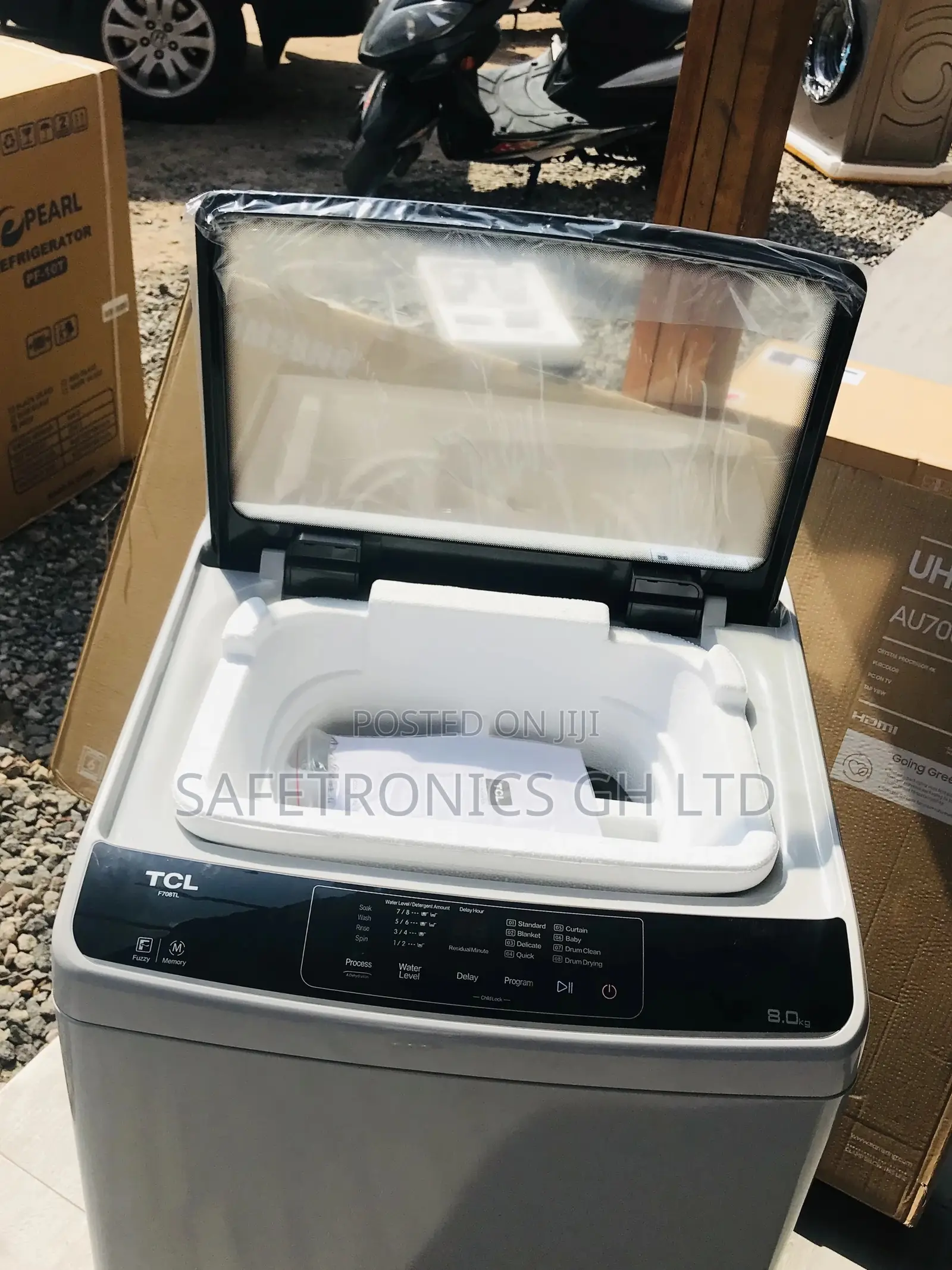 Brand New TCL Topload Washingmachine 8kg 85kggf707tl