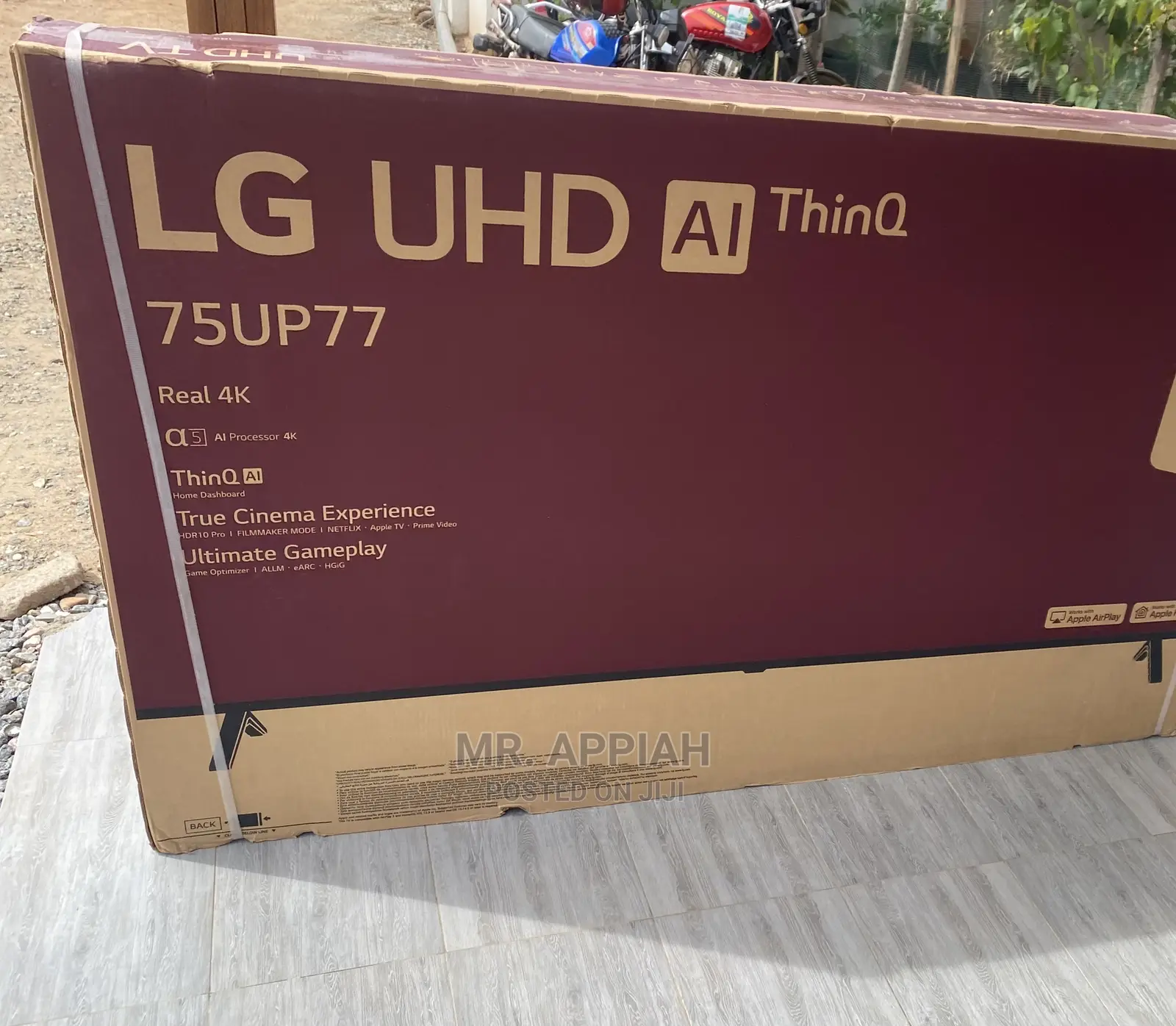 Sealed in Box LG 75 Inch Uhd Smart LED Tv(Black) 75UP7760