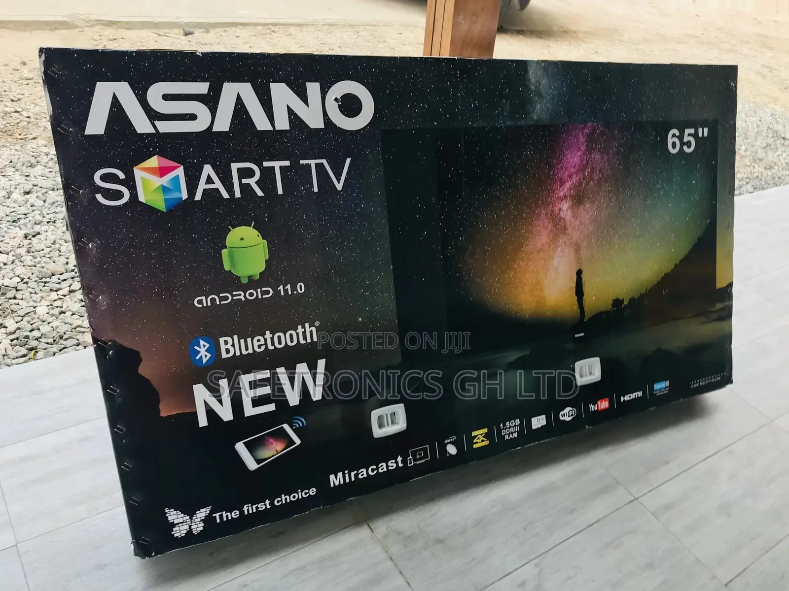 Asano 65 Inches Glossy LED UHD Bluetooth Smart Tv