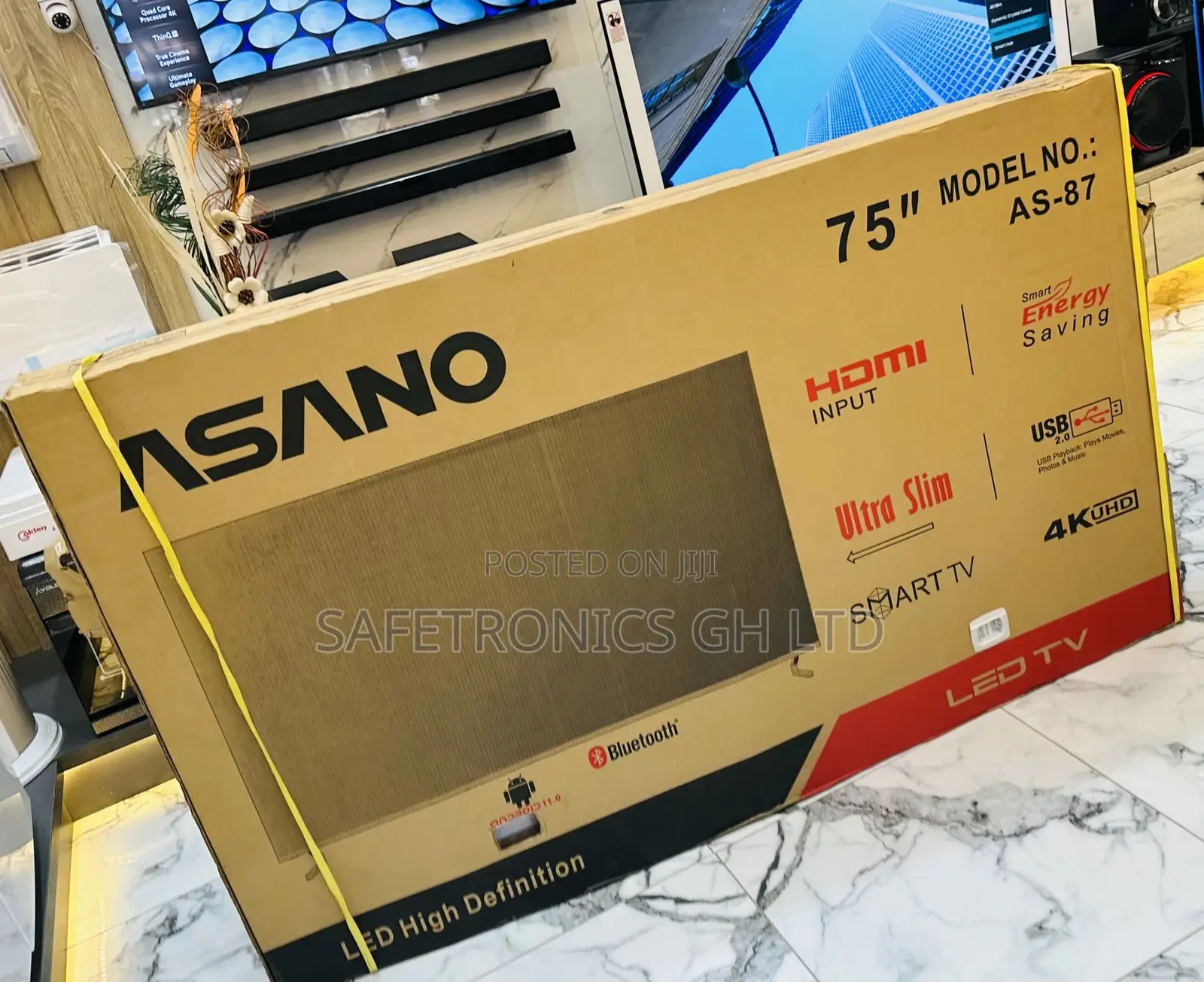 UHD LED Glossy Asano 75 Inches Smart Plus Bluetooth