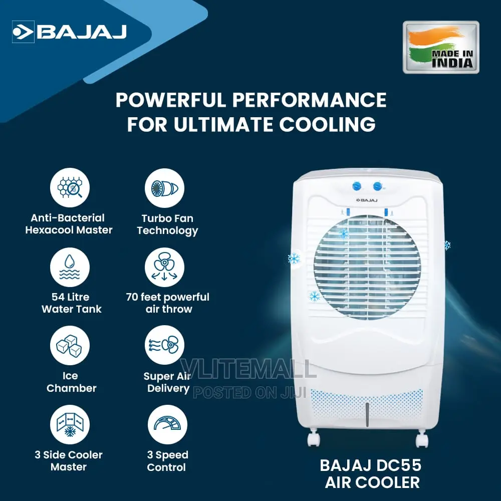 Bajaj DC 55 DLX Desert Air Cooler - 54L, White