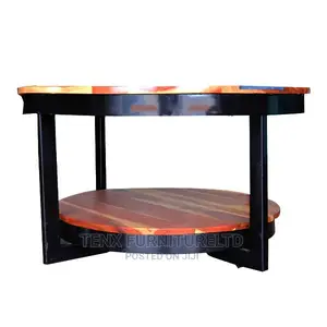 Coffee Table (Metal Legs With Base Compartment)
