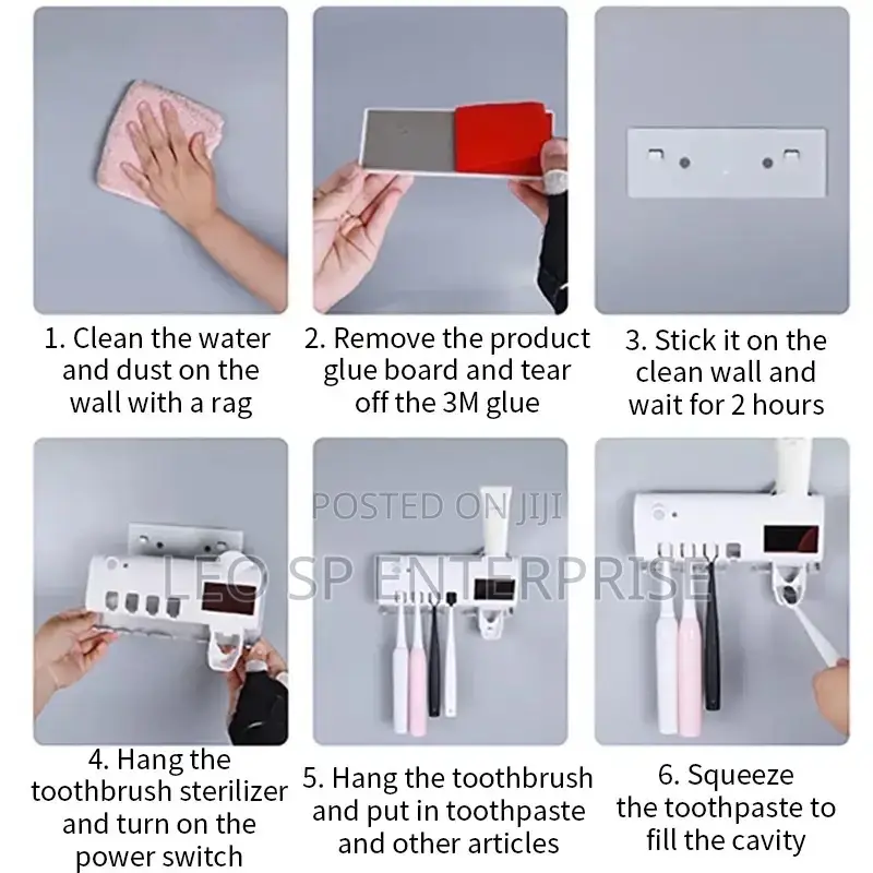 Toothbrush Holder and Automatic Dispense With Sterilizer