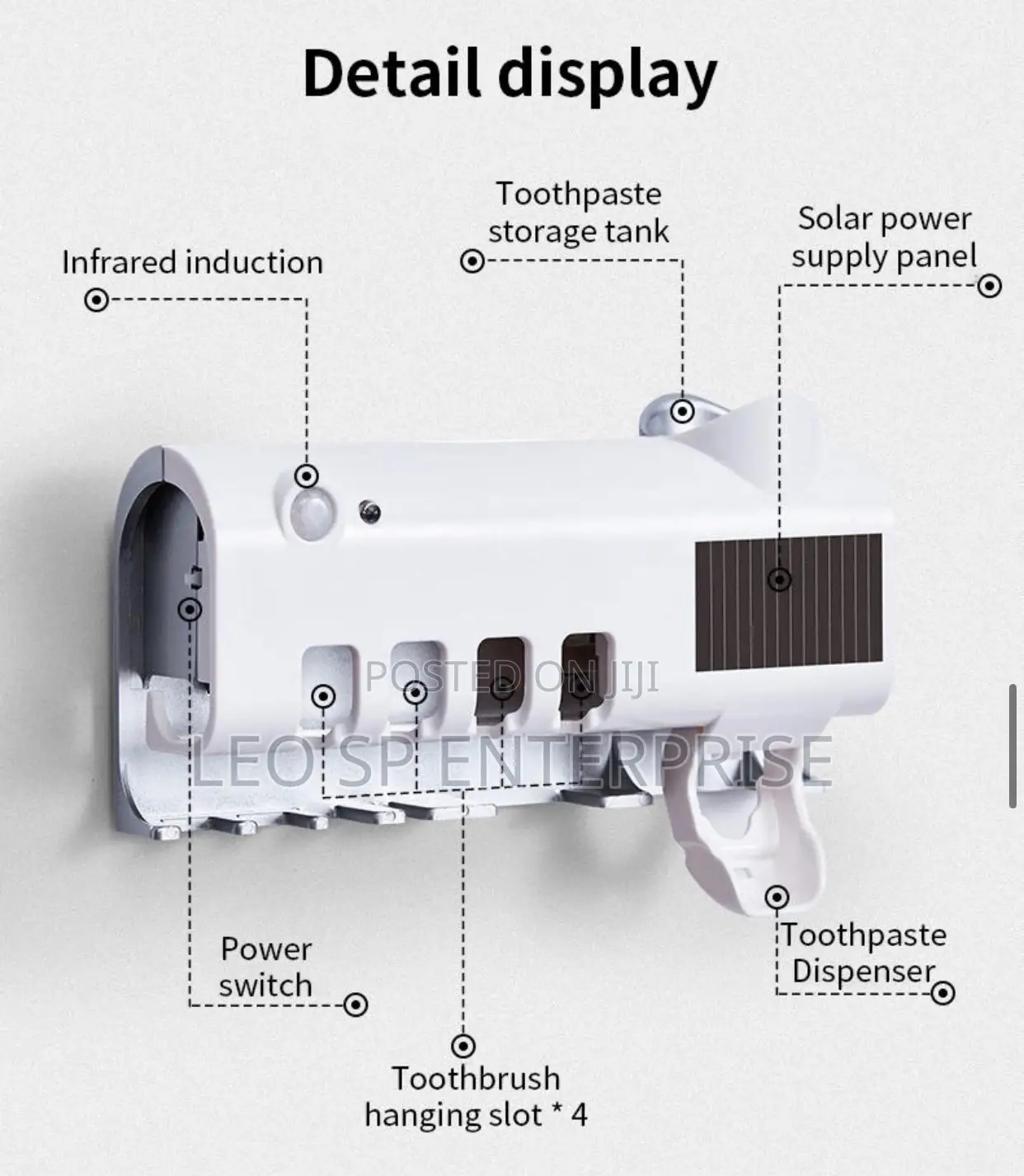 Toothbrush Holder and Automatic Dispense With Sterilizer