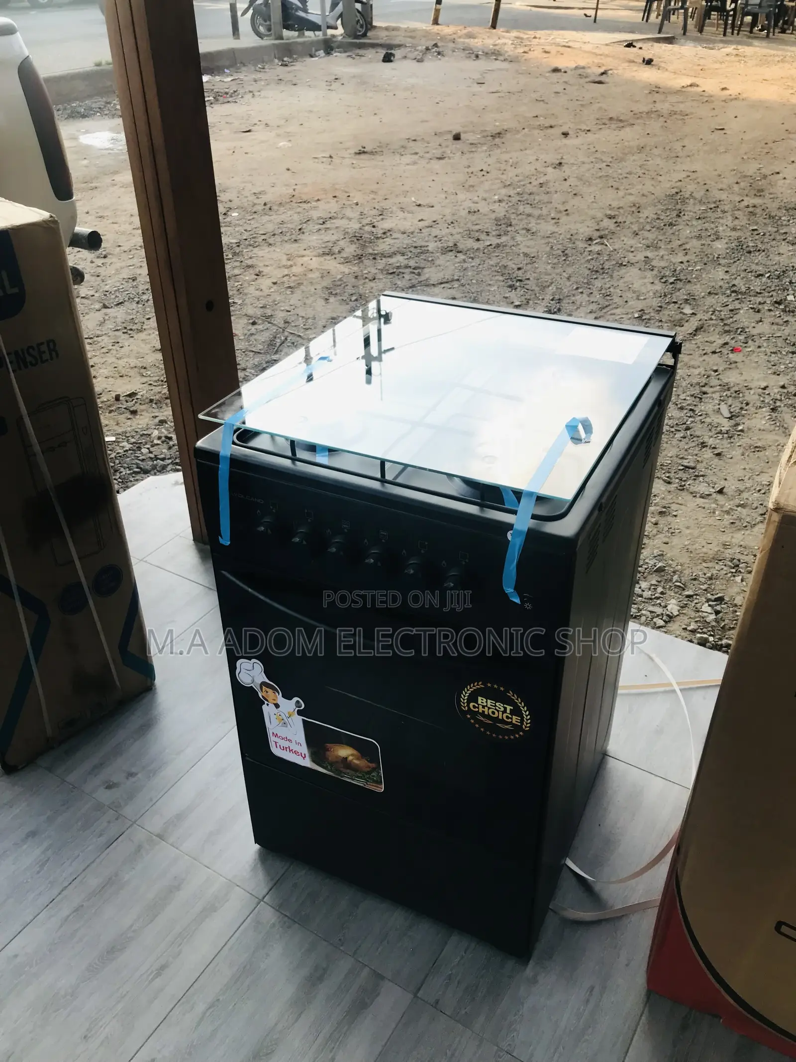 Fresh Black Volcano Gas and Electric Cooker(3+1)