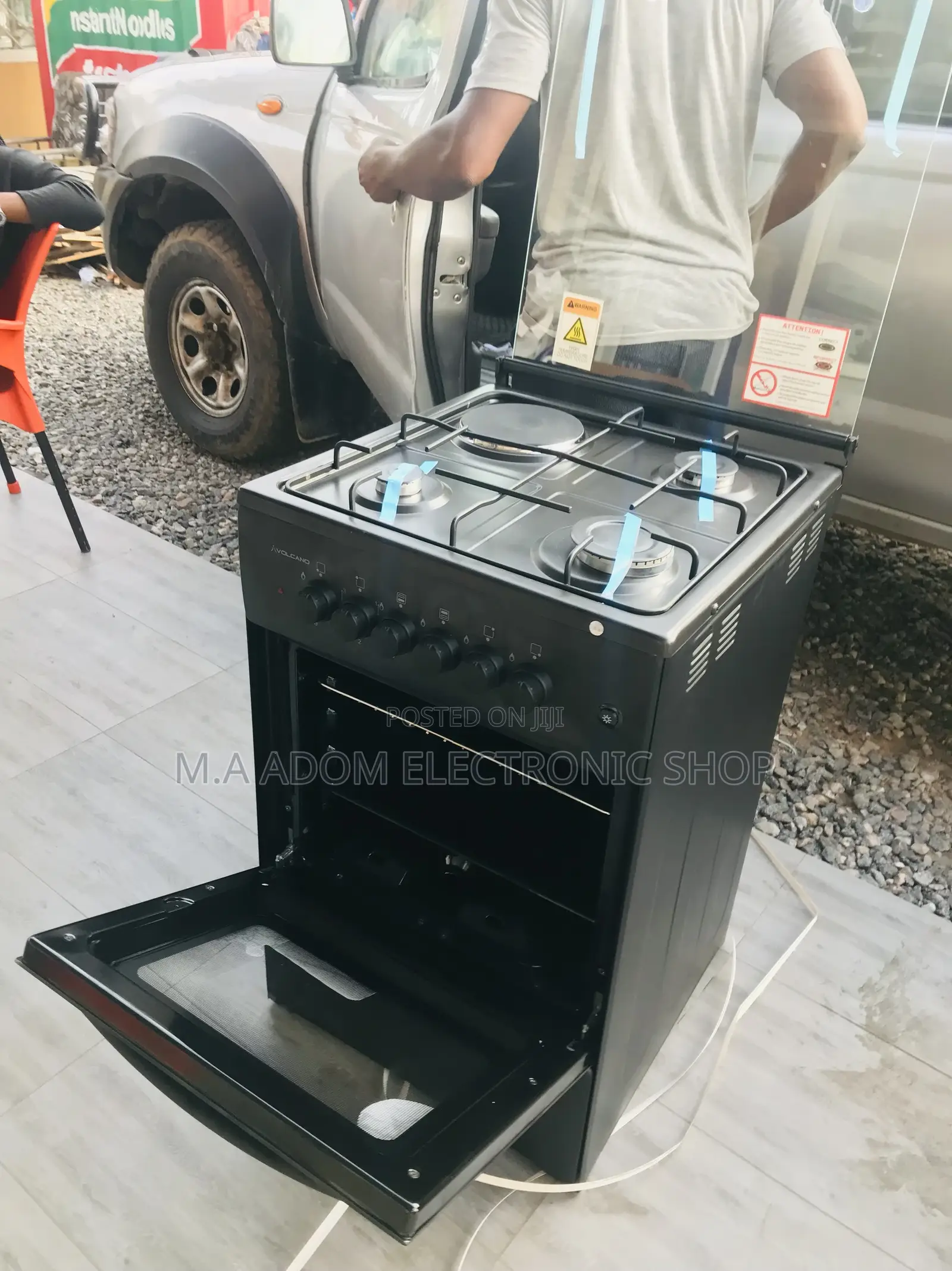 Good Black Volcano Gas and Electric Cooker(3+1)