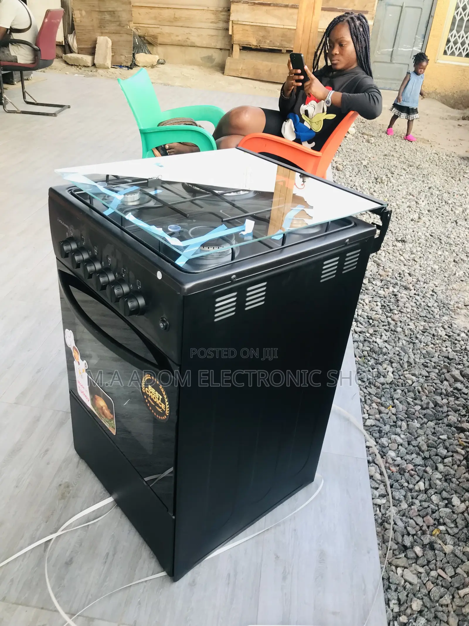 Keep Fresh Black Volcano Gas and Electric Cooker(3+1)