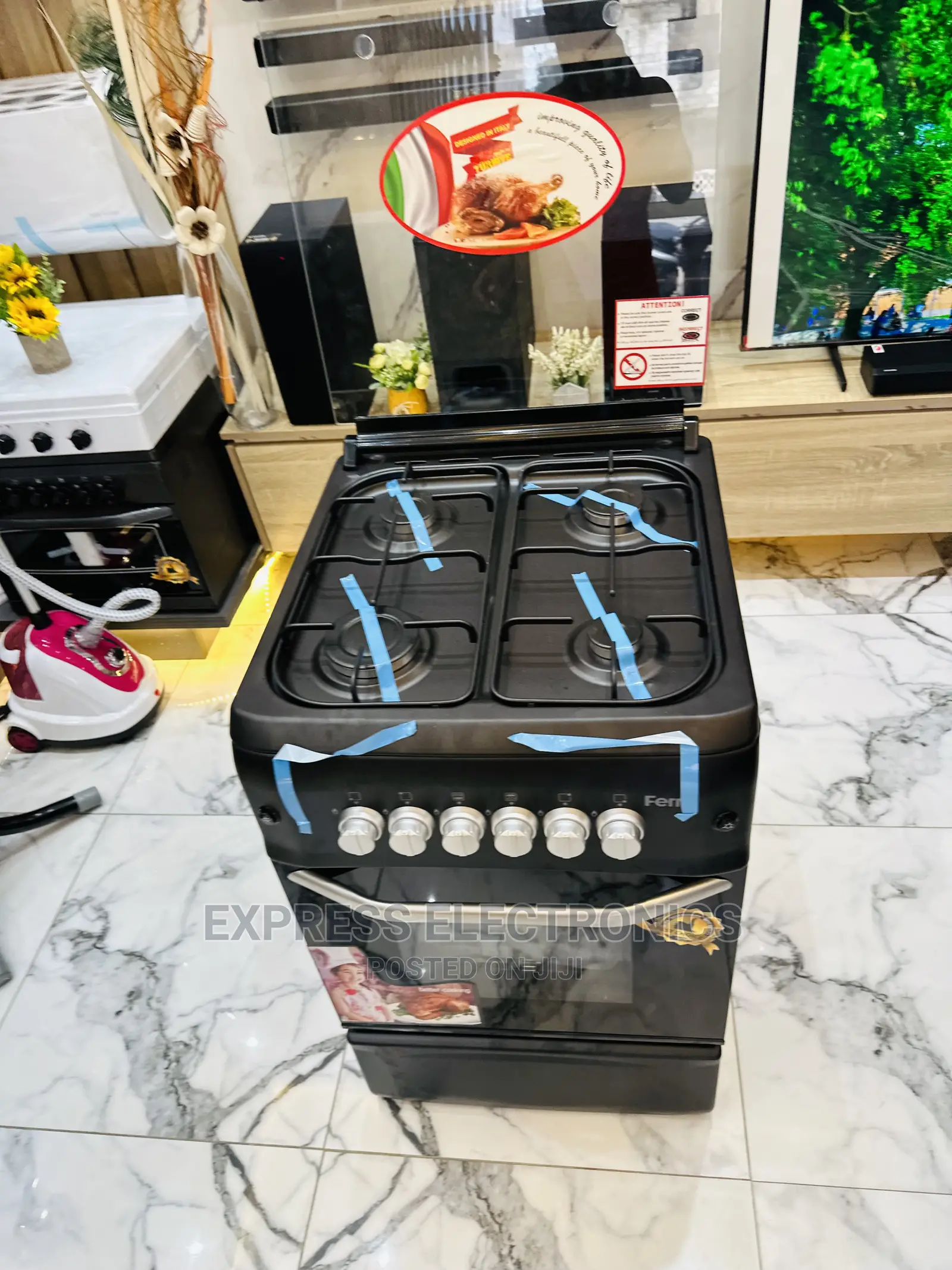 Stay Cool  Gas Cooker Oven 4burner Smart Black 50/55