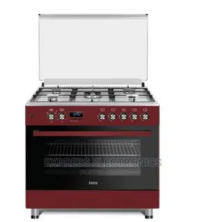 Inox Red Gas Cooker 60/90 Oven Grill Lamp Inbuilt 5burner