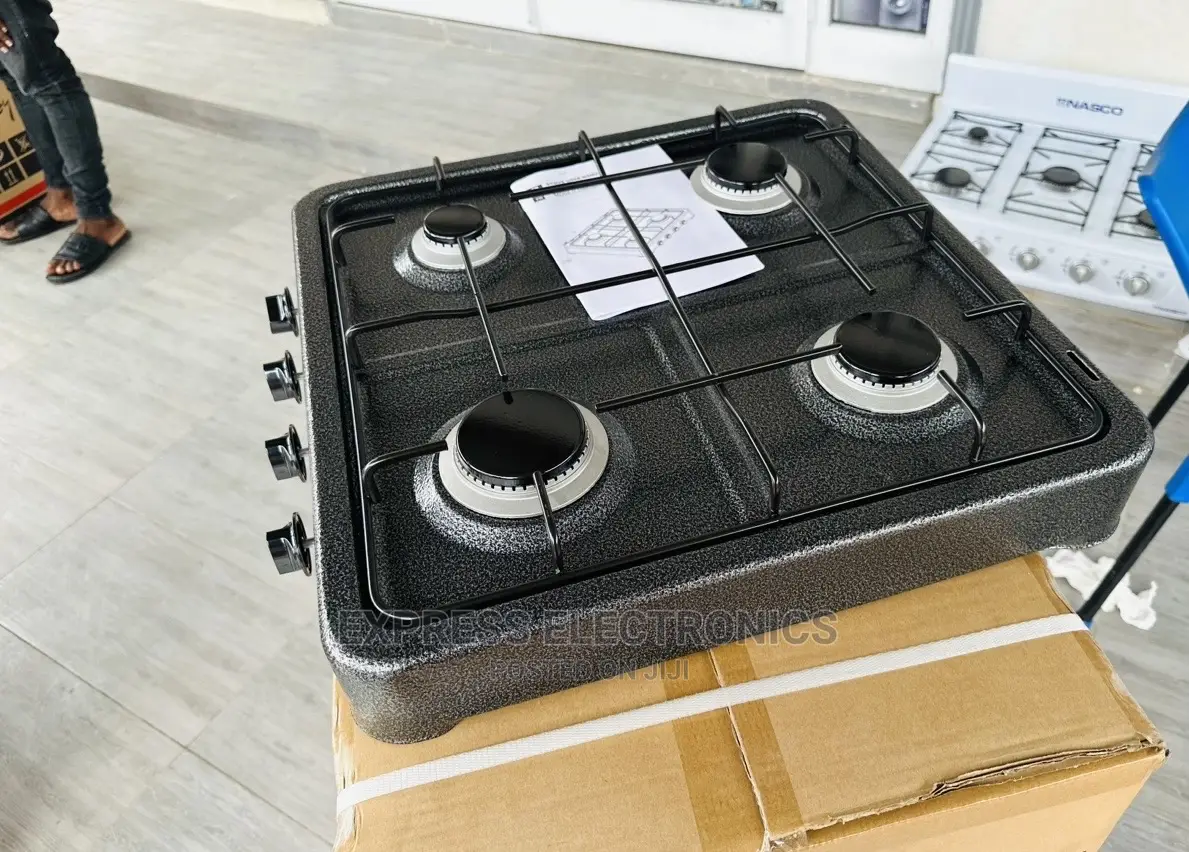 Stay Cool  With Table Top Gas Cooker 4burner Metallic Black