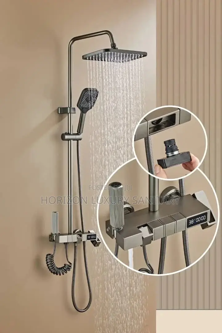 Piano Keys Shower Mixer Set With Thermostat Digital Display