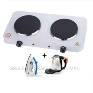 Hot Plate Burner, Iron and Kettle