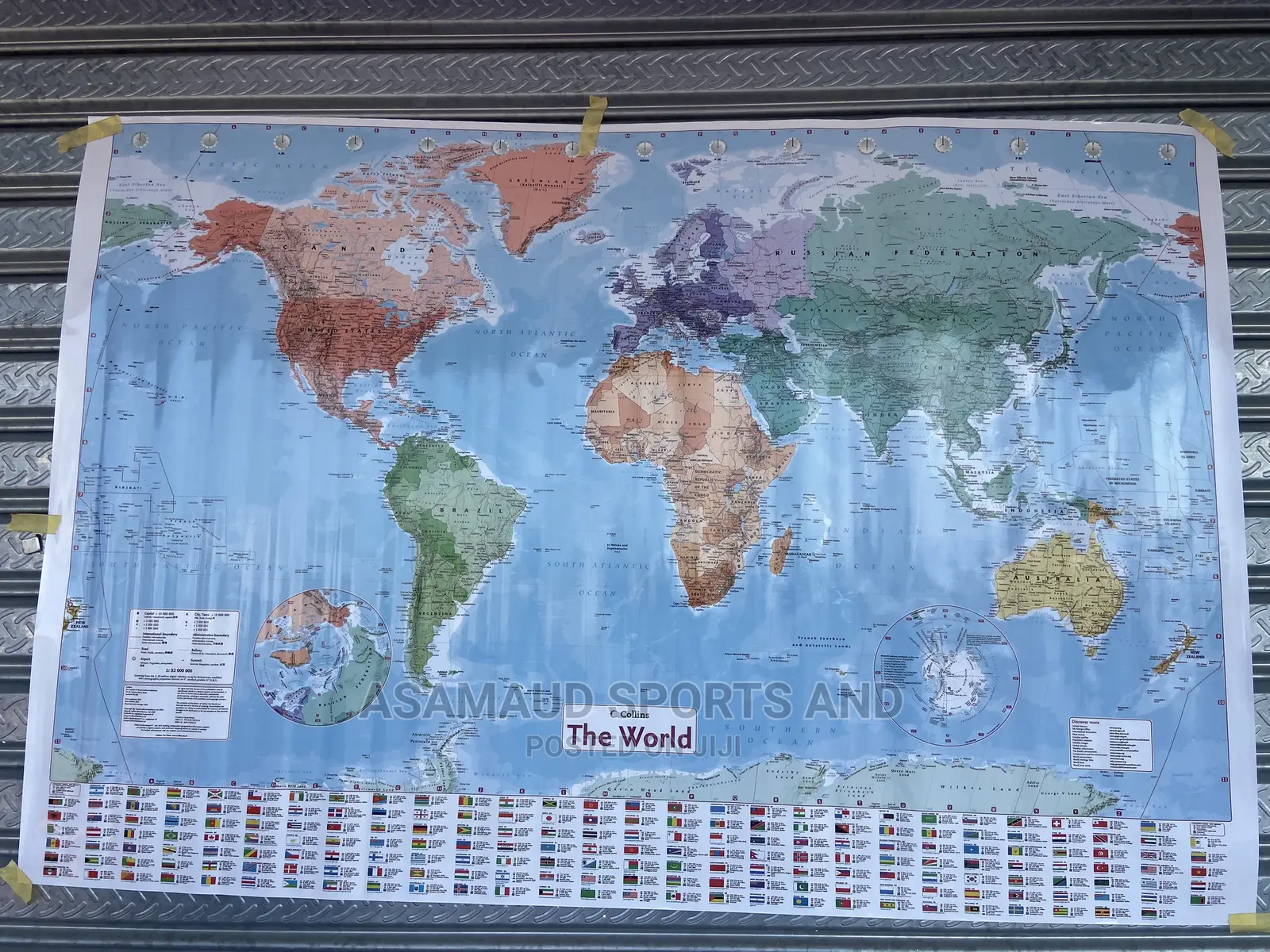 Original World Map Calendar for Offices and Schools