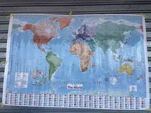 Original World Map Calendar for Offices and Schools