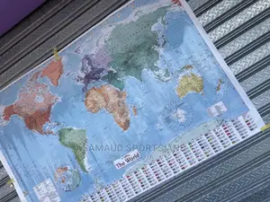 Original World Map Calendar for Offices and Schools