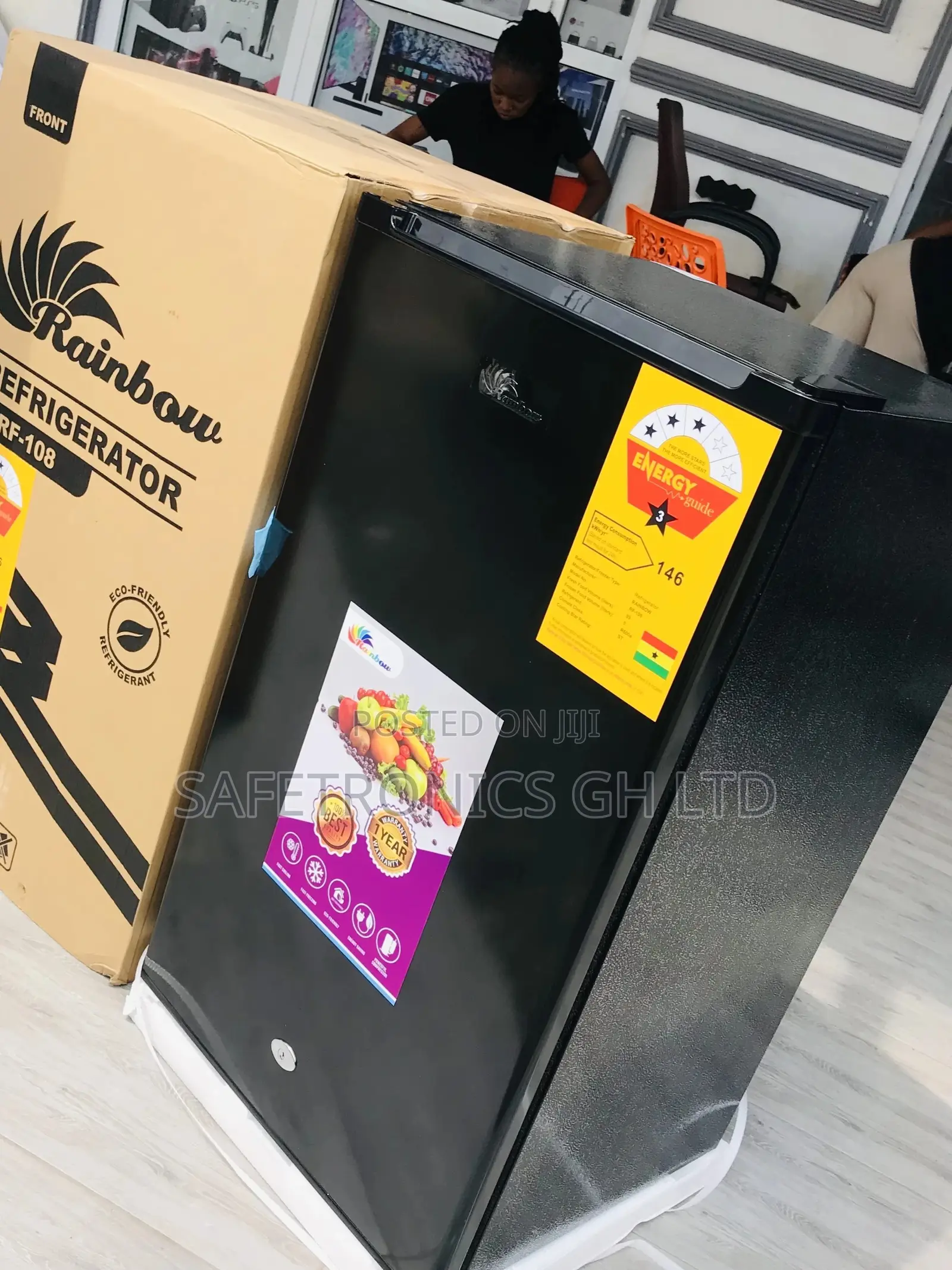 Newly Sealed Rainbow Tabletop Topfreezer Singledoor Fridge