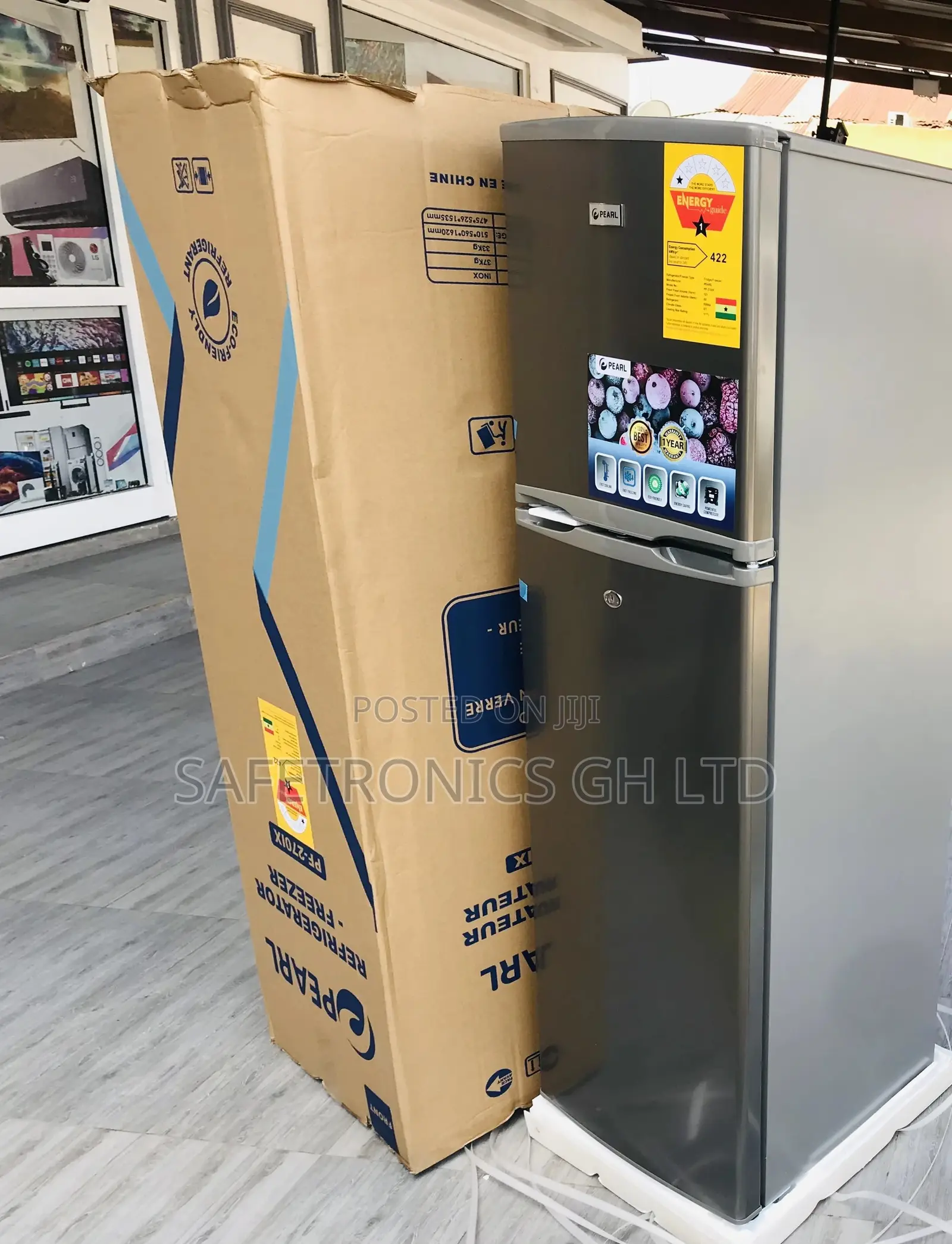 New Authentic Pearl PF-270IX Doubledoor Topfreezer Fridge