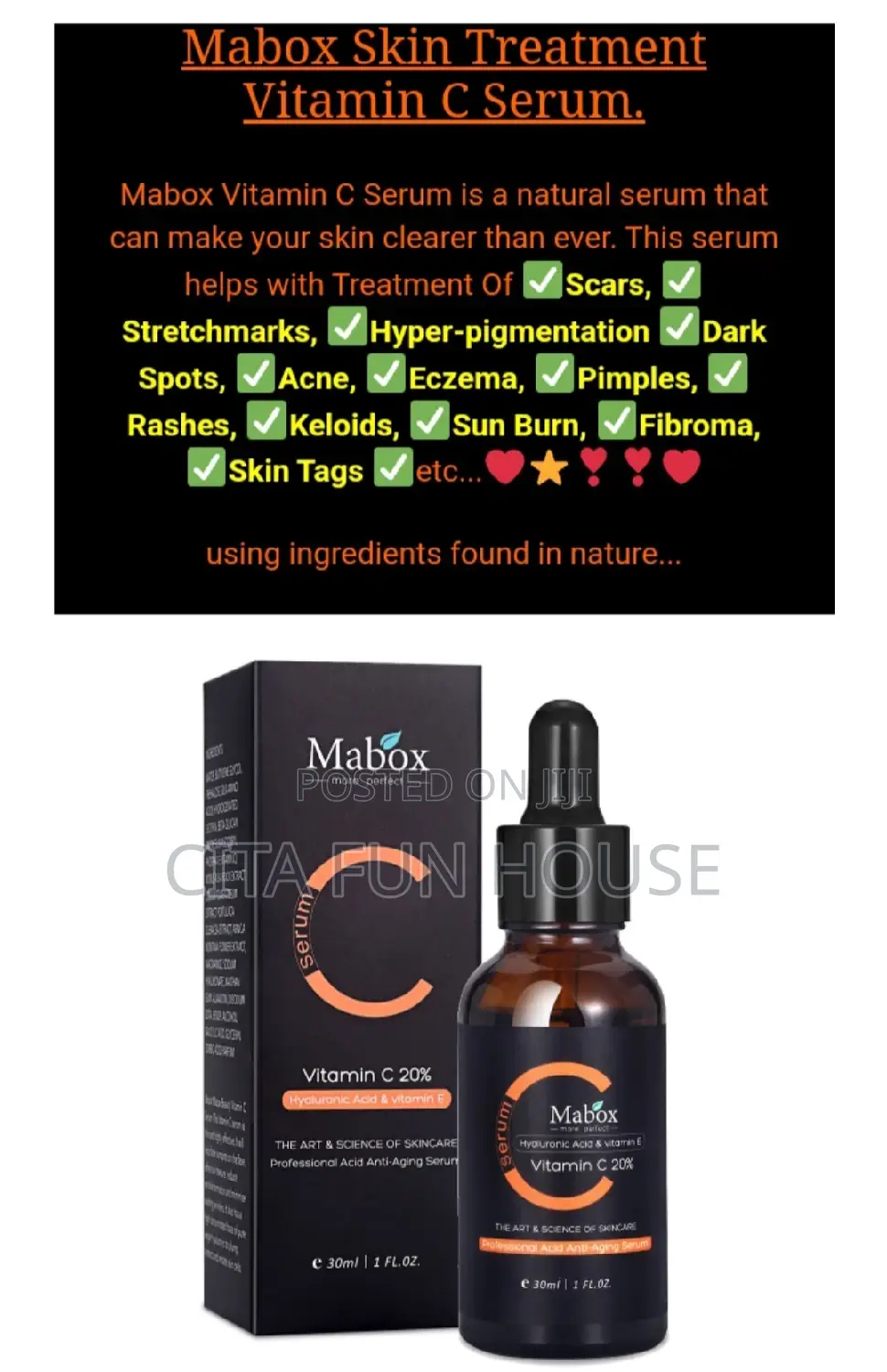 Mabox Vitamin C Serum Anti-Wrinkle and Hyaluronic Acid