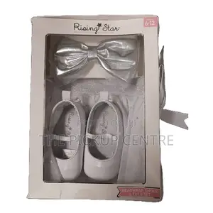 Rising Star Baby Girls' Shoes and Headwrap Set
 6-12 Months