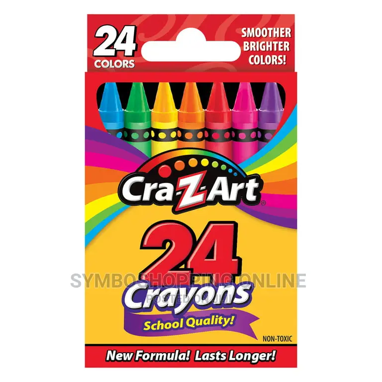 Cra-Z-Art School Quality Multicolor Crayons, 24 Count