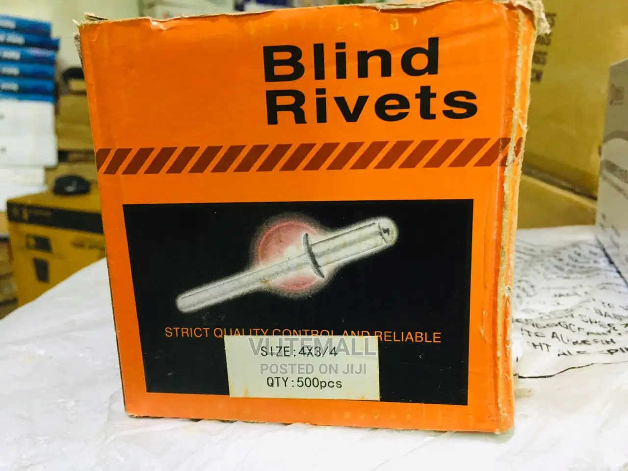 500pcs Aluminum Blind Rivets(4X3/4)