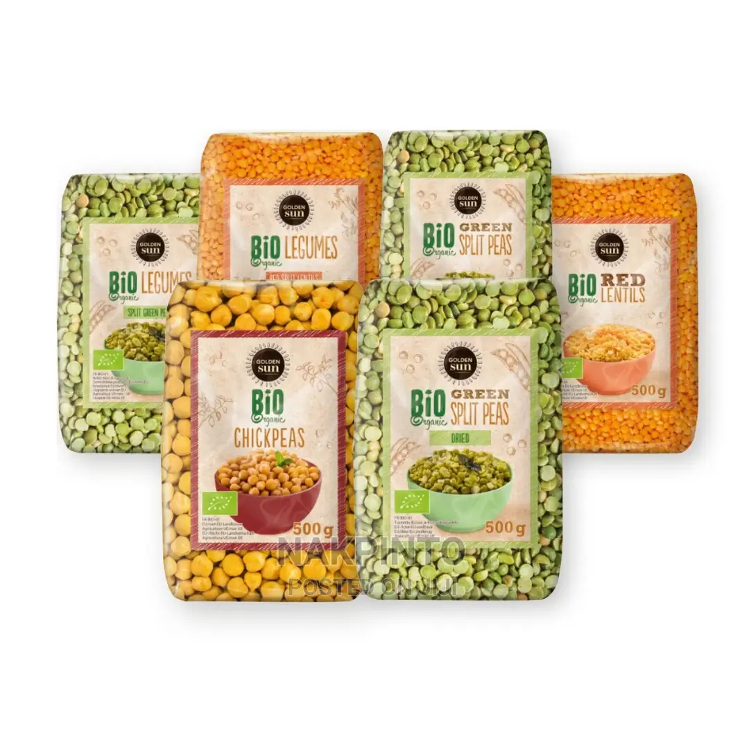 Organic Red Lentils. Organic Legumes (Chick Peas,Split Peas)