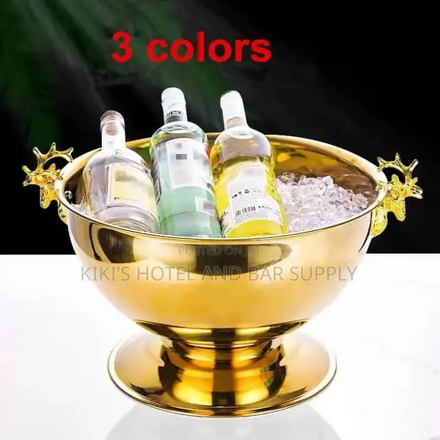 Champagne Bucket Available in Silver,Gold Black/Gold