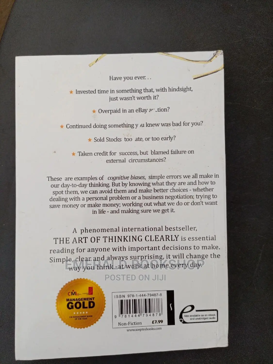 The Art of Thinking Clearly Book