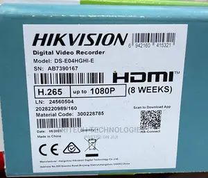 Hikvision 4ch DVR 2mp EDVR (1080P) With 1tb SSD HDD