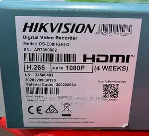 Hikvision 8ch EDVR 2mp(1080P) With 1tb SSD HDD