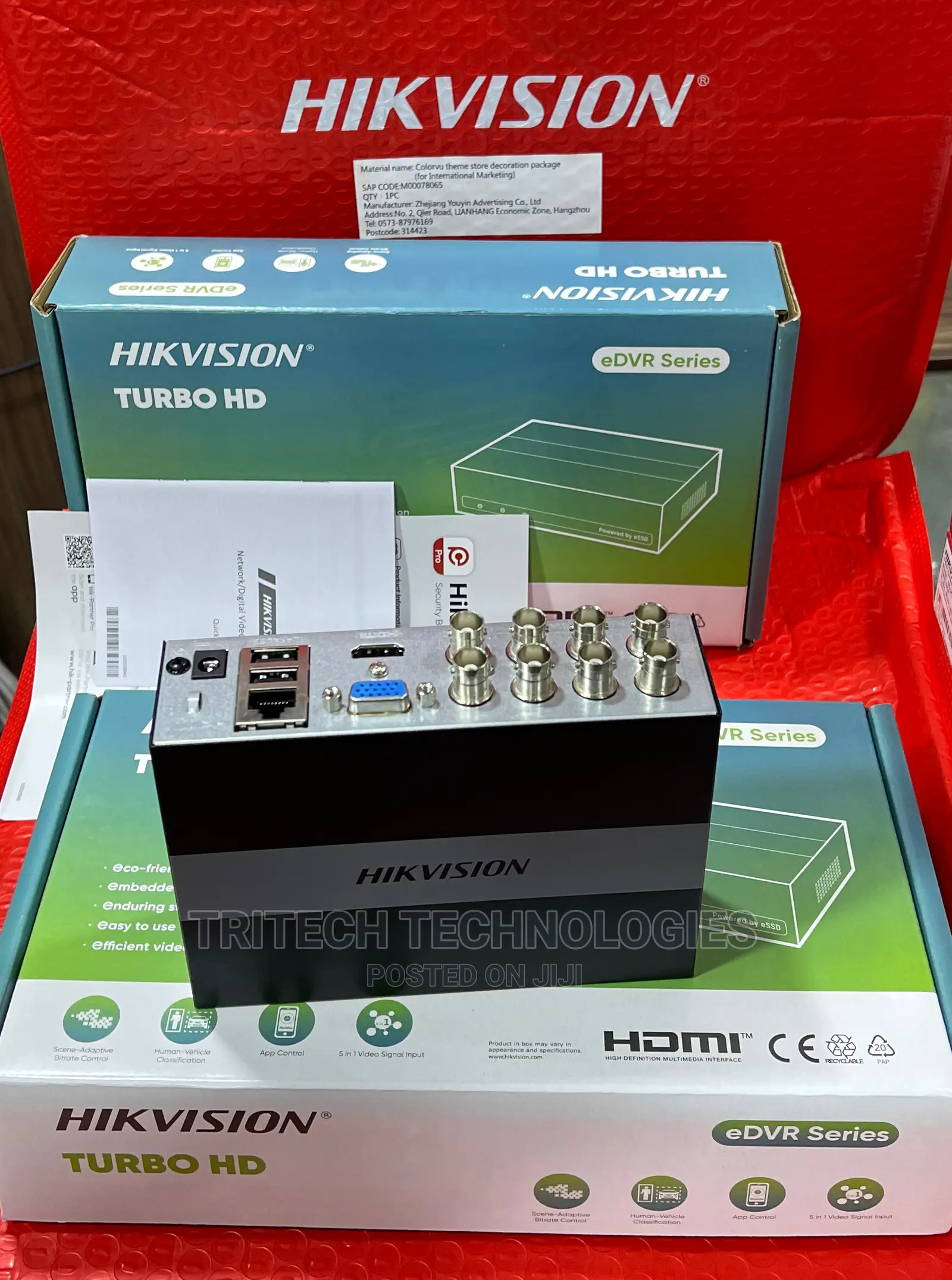 Hikvision 8ch EDVR 2mp(1080P) With 1tb SSD HDD