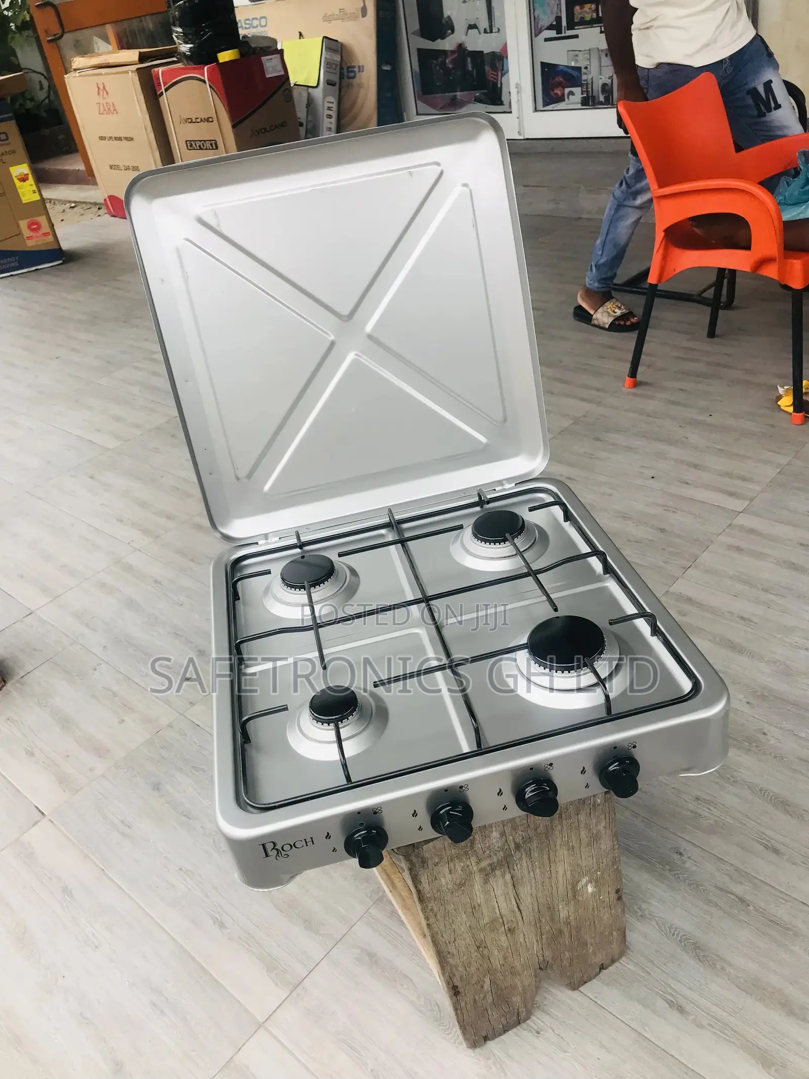 Gray 4 Gas Cooker Roch Table Top Burner