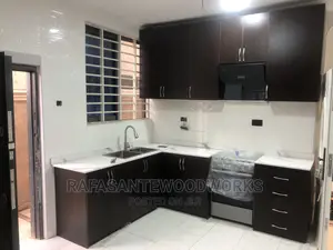 RAF Kitchen Cabinet With MDF or Laminated Dark Coffee Color