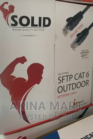 Solid SFTP Cat6 Cable 305m