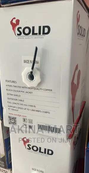 Solid SFTP Cat6 Cable 305m