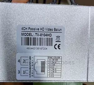 4channels Passive Video Balun Adapter Transmitter BNC To UTP