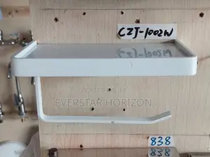 Modern White Tiolet Roll Holder With Phone Shelf